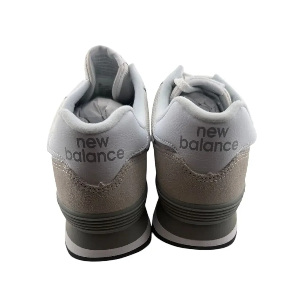 New Balance 574 Core Grey White ML574EVW Men’s 10.5 2E Wide Shoes New Box